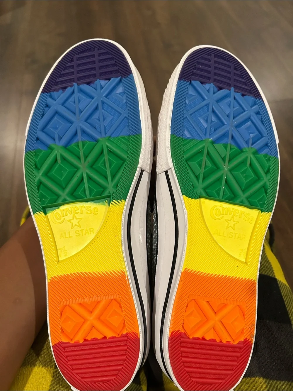 Sequin High-Top Sneakers in Multicolor & Silver for pride month new without tags - Picture 10 of 10